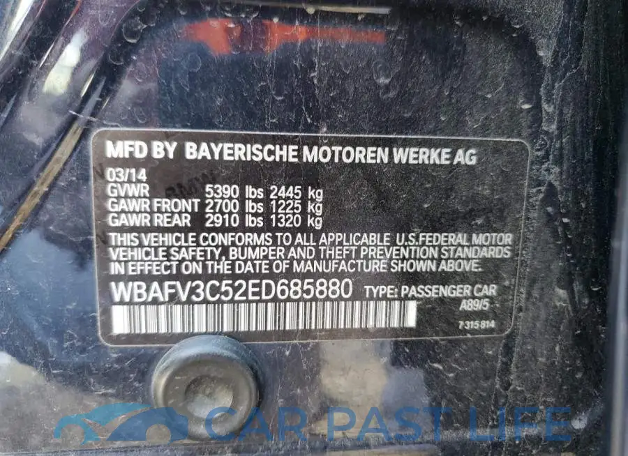 WBAFV3C52ED685880# 10