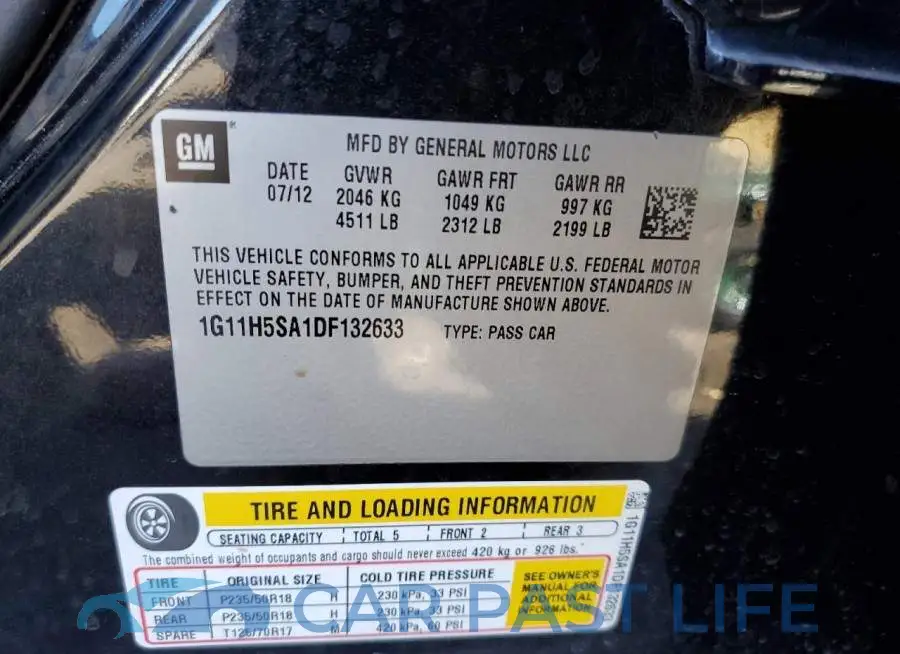 1G11H5SA1DF132633# 10