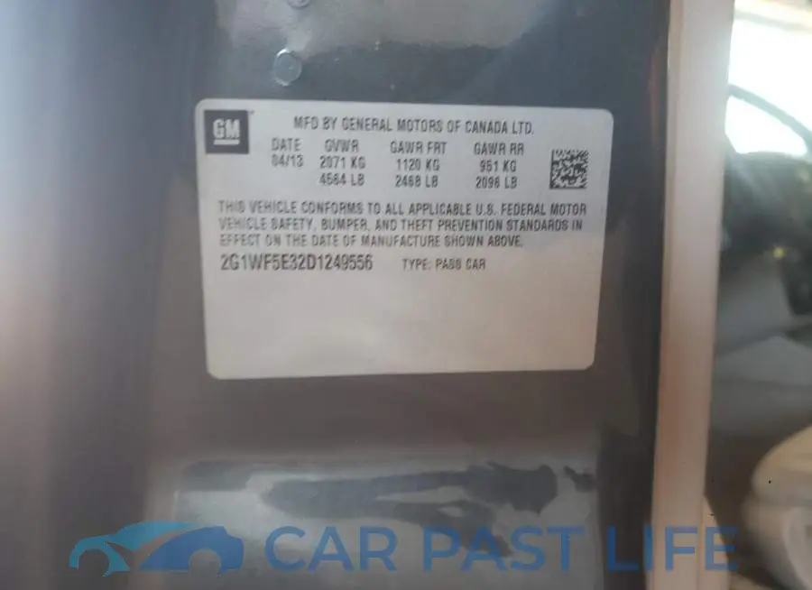 2G1WF5E32D1249556# 10