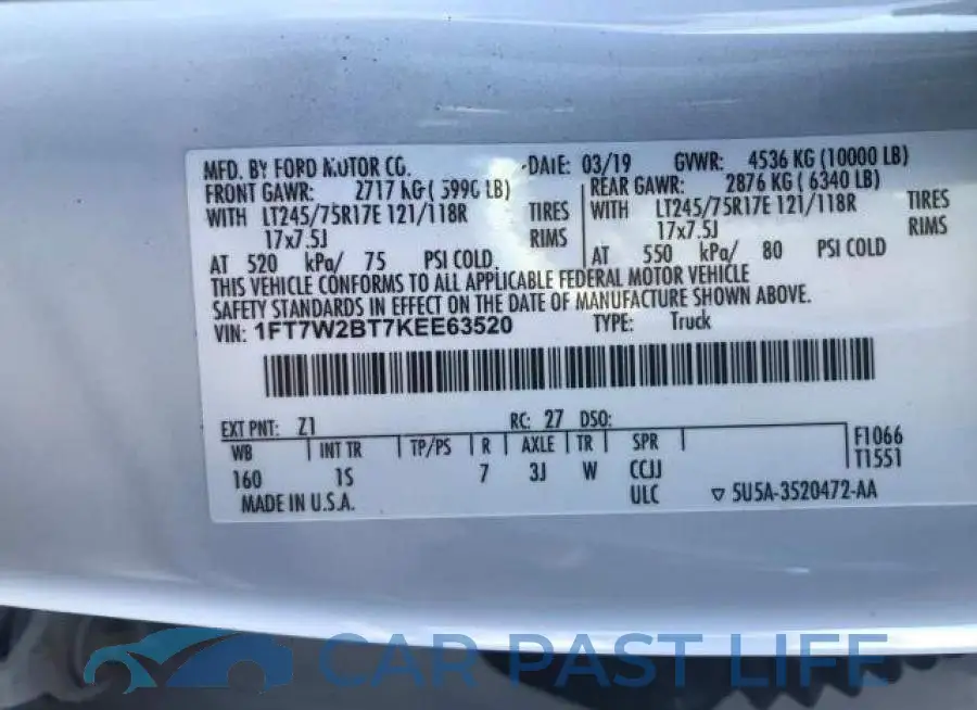 1FT7W2BT7KEE63520# 10