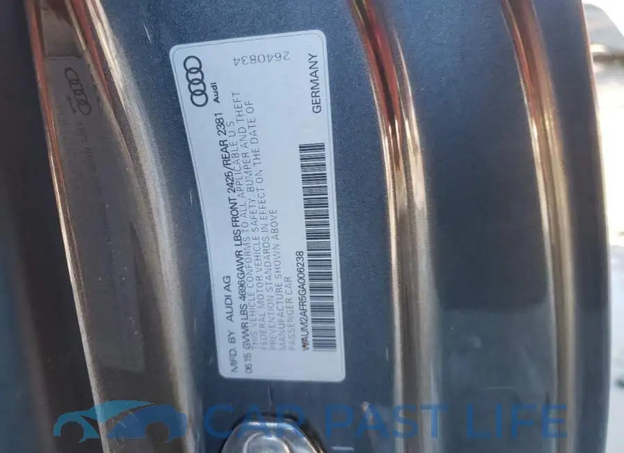 WAUM2AFR5GA006238# 12