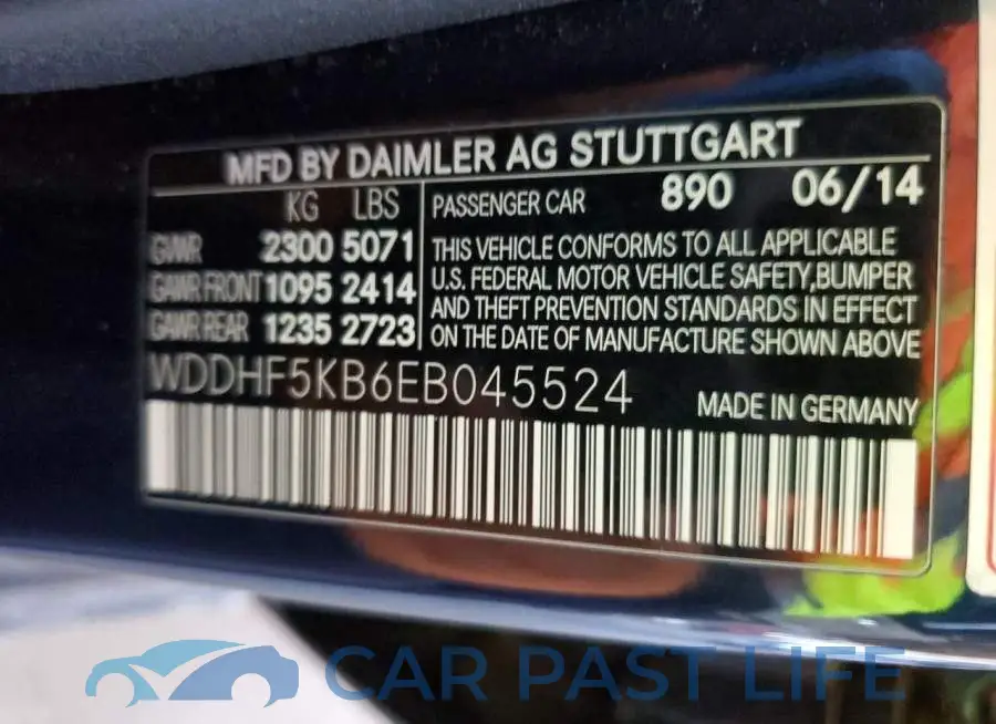 WDDHF5KB6EB045524# 13