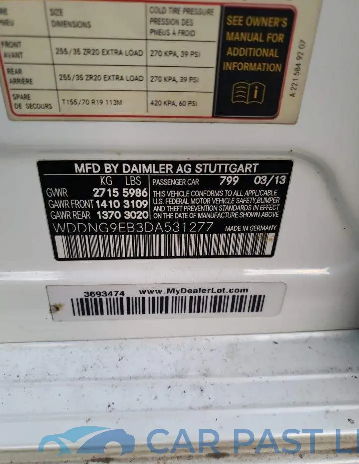 WDDNG9EB3DA531277# 10