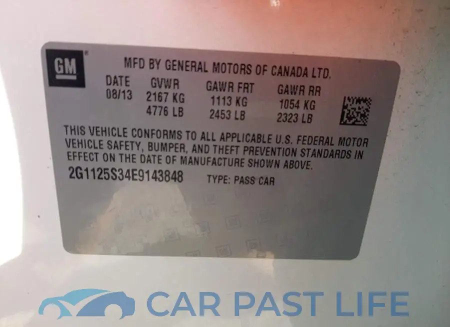 2G1125S34E9143848# 10