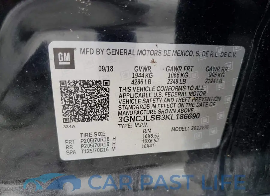 3GNCJLSB3KL186690# 10