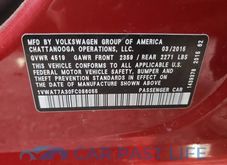 1VWAT7A30FC086055# 10