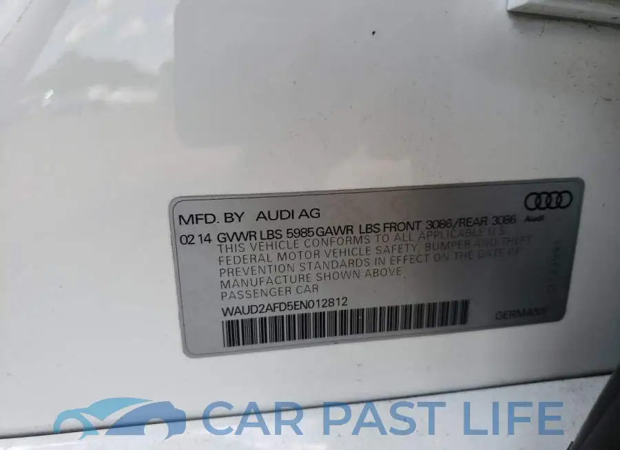 WAUD2AFD5EN012812# 10
