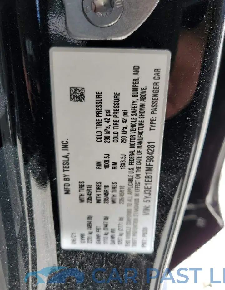 5YJ3E1EB1MF984281# 10