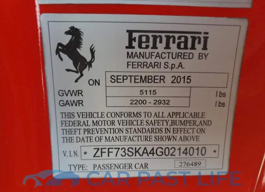 ZFF73SKA4G0214010# 10