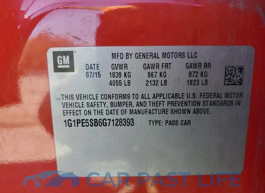 1G1PE5SB6G7128393# 10