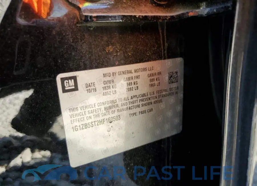 1G1ZB5ST2HF160503# 10