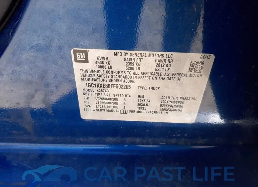 1GC1KXE88FF602205# 10