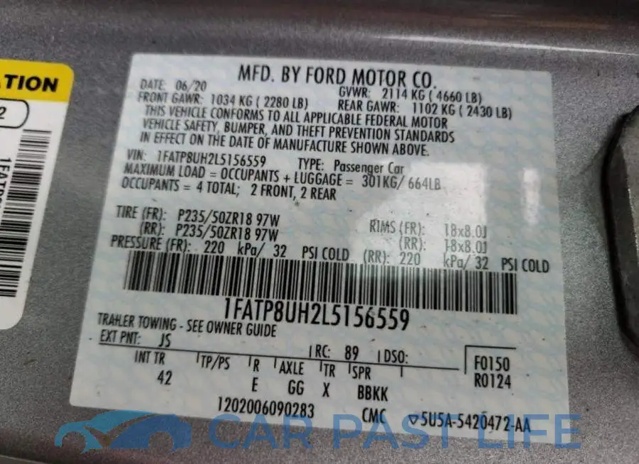 1FATP8UH2L5156559# 10
