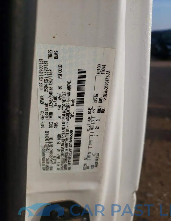 1FTNE2EW1DDA96509# 10