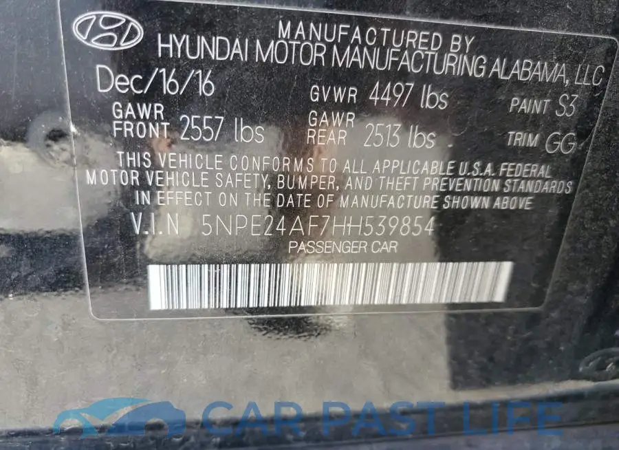 5NPE24AF7HH539854# 10