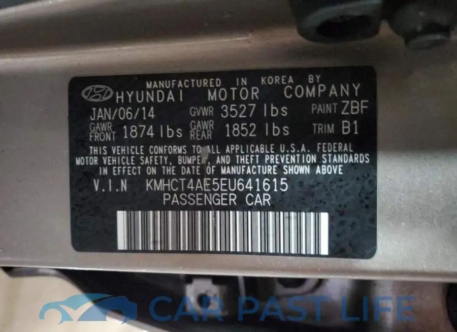 KMHCT4AE5EU641615# 12