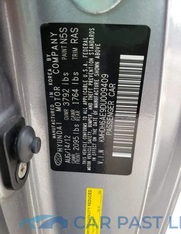 KMHDH6AE9DU009409# 10