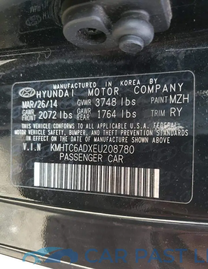 KMHTC6ADXEU208780# 13