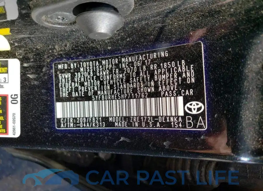 5YFBURHE5HP711762# 10