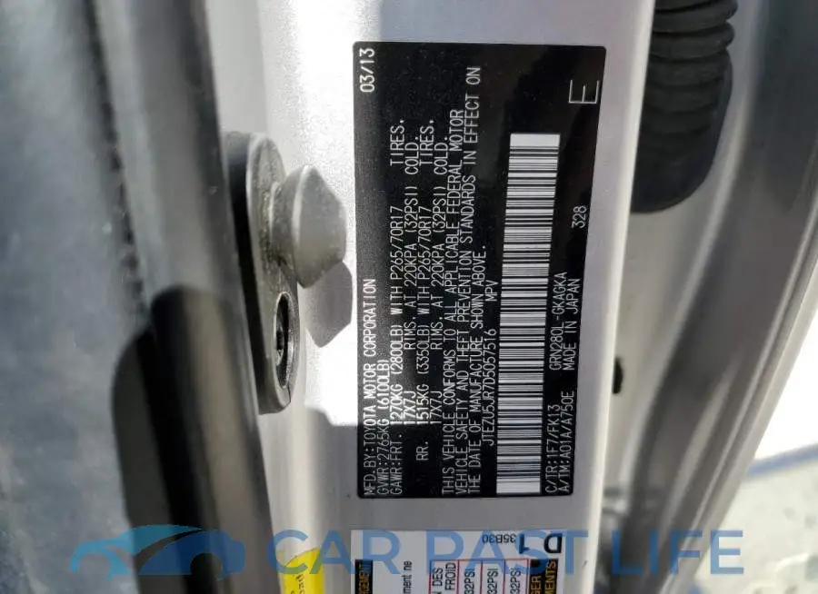 JTEZU5JR7D5057516# 10