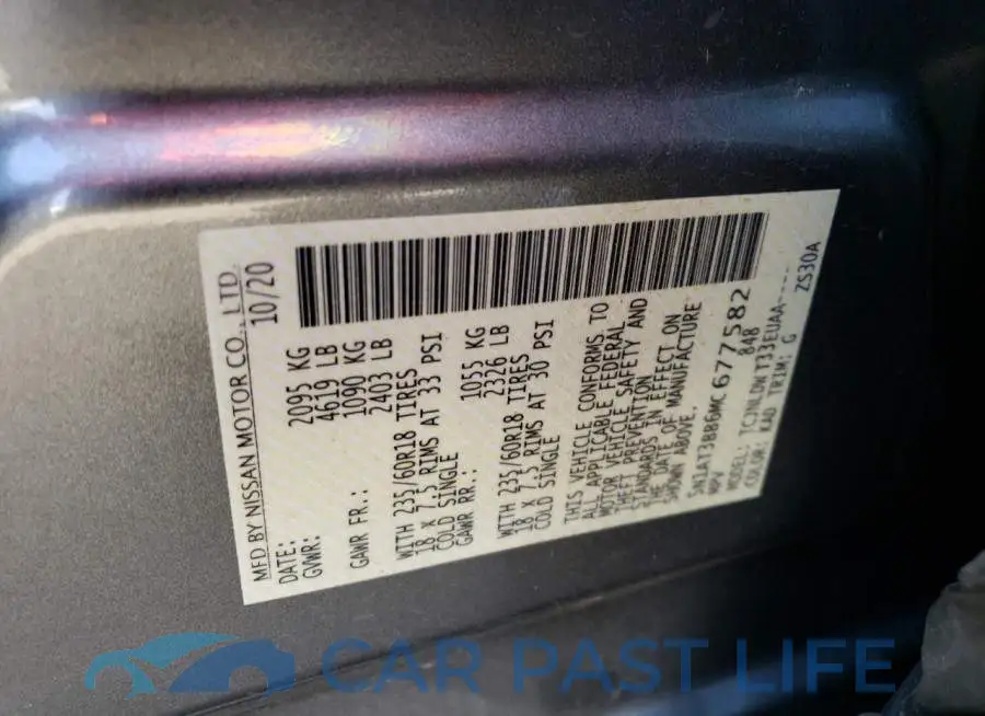 5N1AT3BB6MC677582# 10
