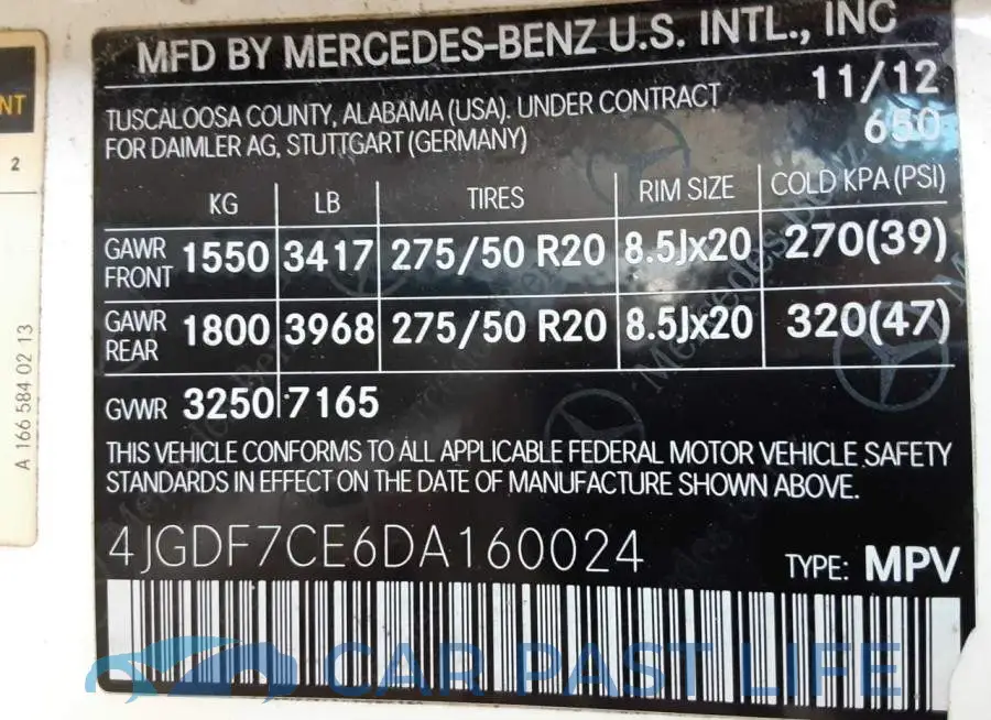 4JGDF7CE6DA160024# 10