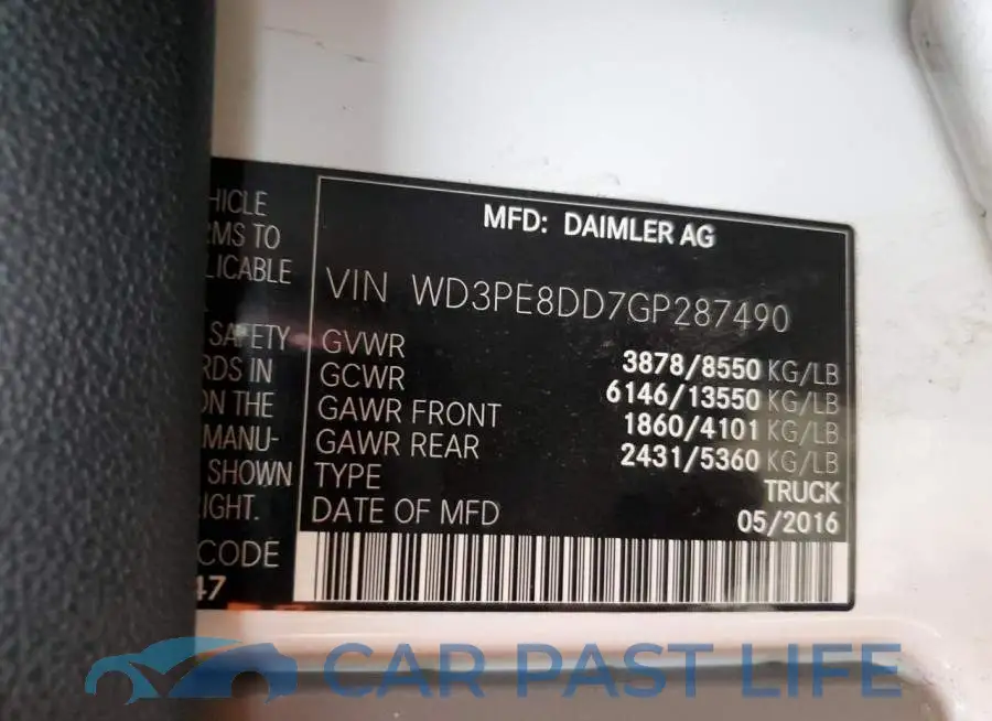 WD3PE8DD7GP287490# 13