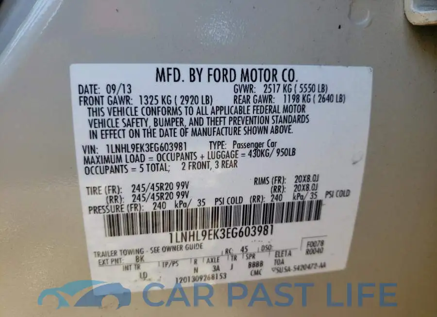 1LNHL9EK3EG603981# 10