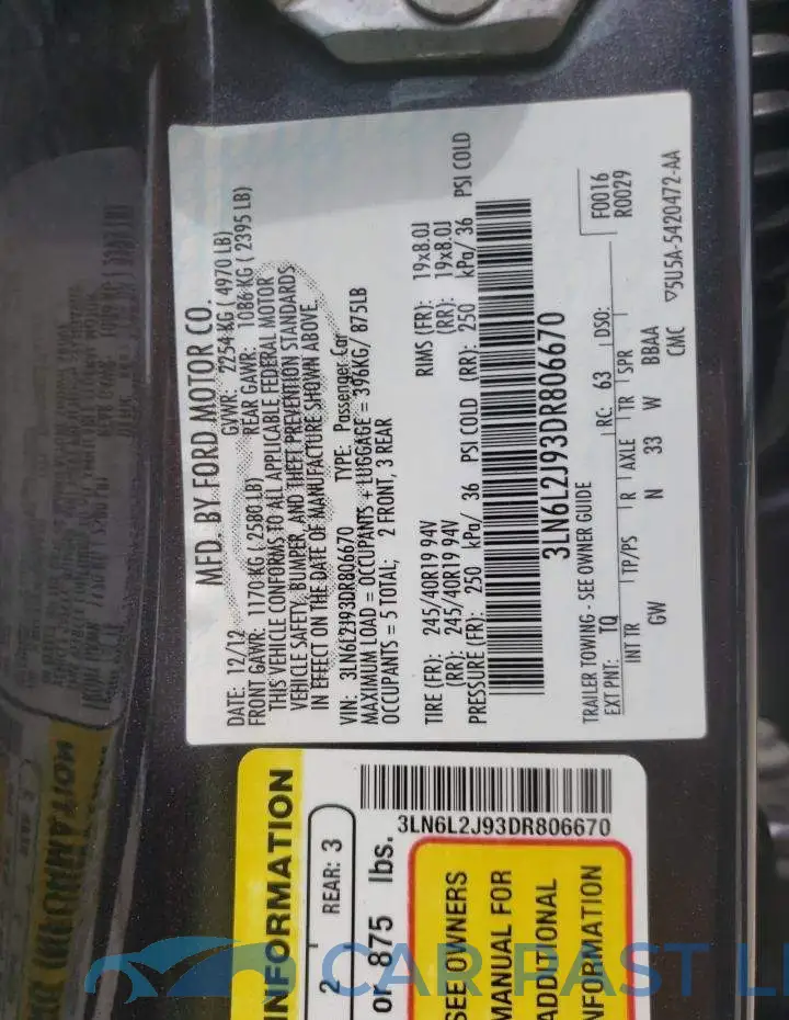 3LN6L2J93DR806670# 10