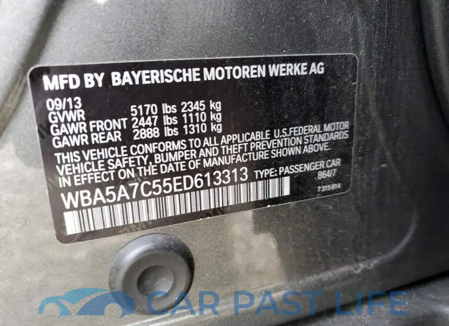 WBA5A7C55ED613313# 12