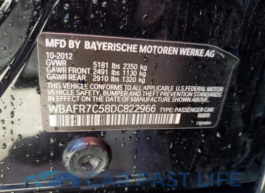 WBAFR7C58DC822966# 10