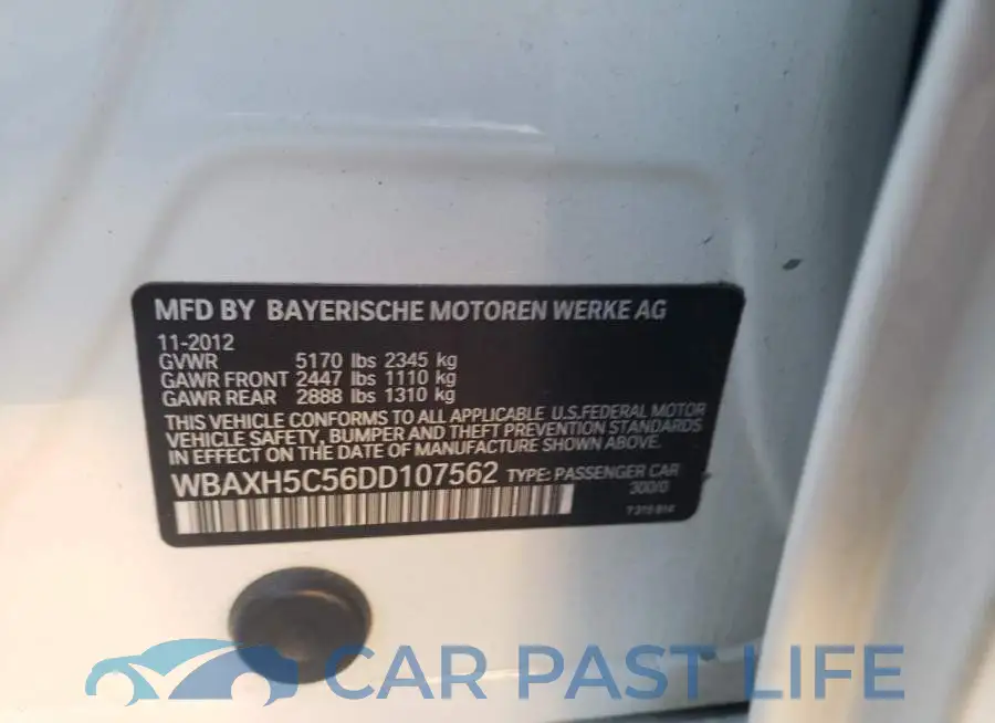 WBAXH5C56DD107562# 12