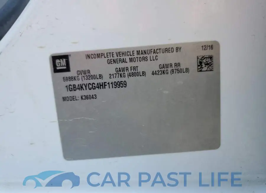 1GB4KYCG4HF119959# 10