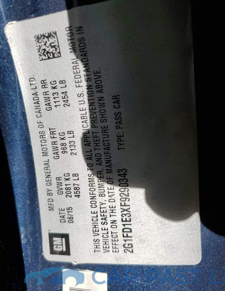 2G1FD1E3XF9290343# 10
