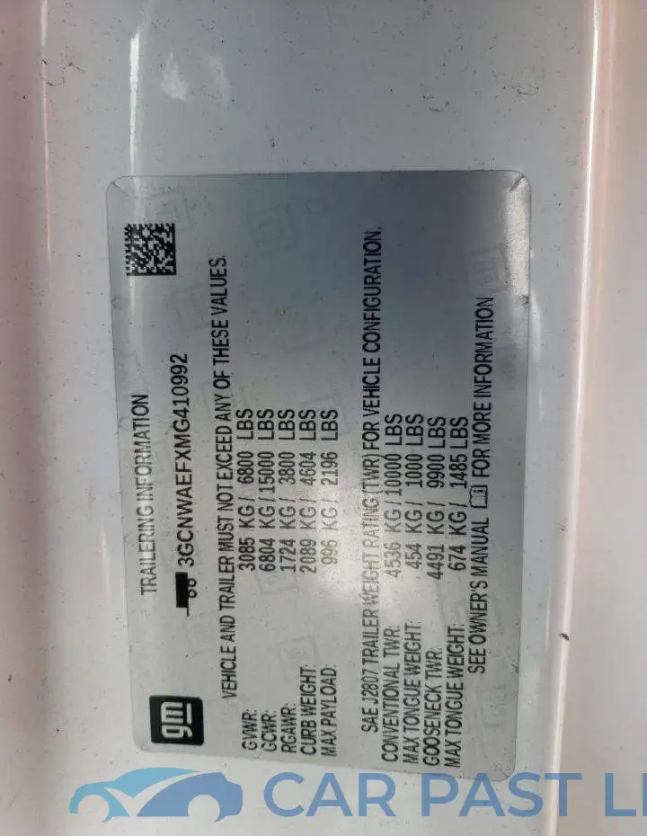 3GCNWAEFXMG410992# 12