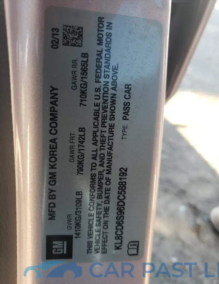 KL8CD6S96DC588192# 10