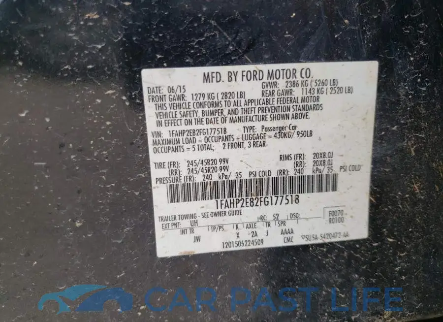 1FAHP2E82FG177518# 10