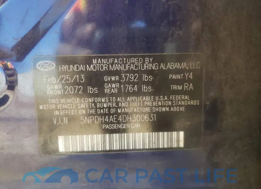 5NPDH4AE4DH300631# 10