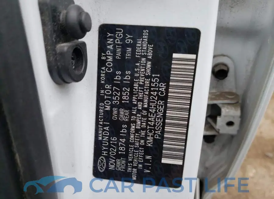KMHCT4AE4HU241551# 10