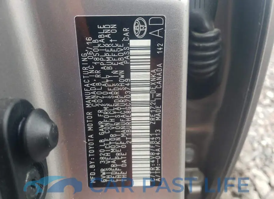 2T1BURHE8GC703749# 10