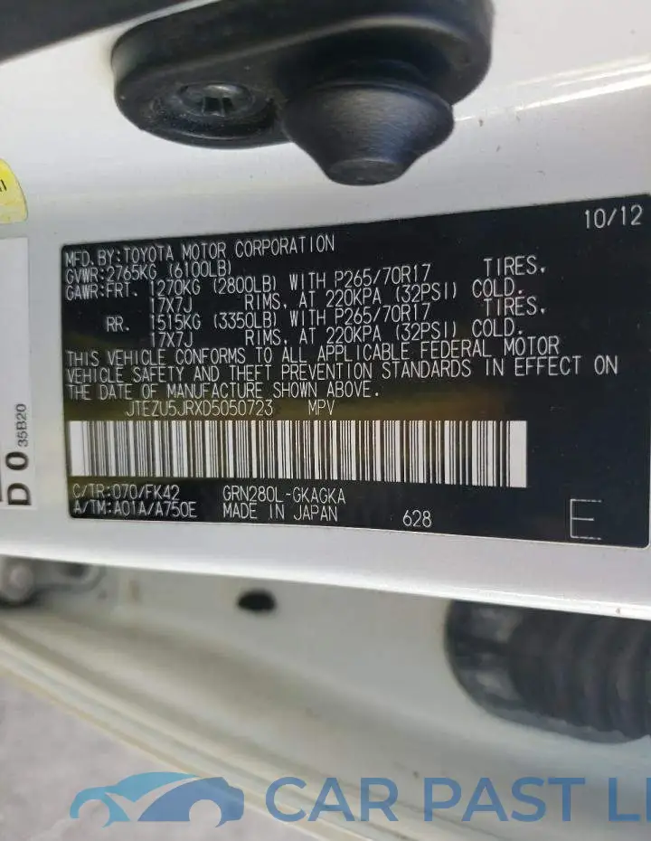 JTEZU5JRXD5050723# 13