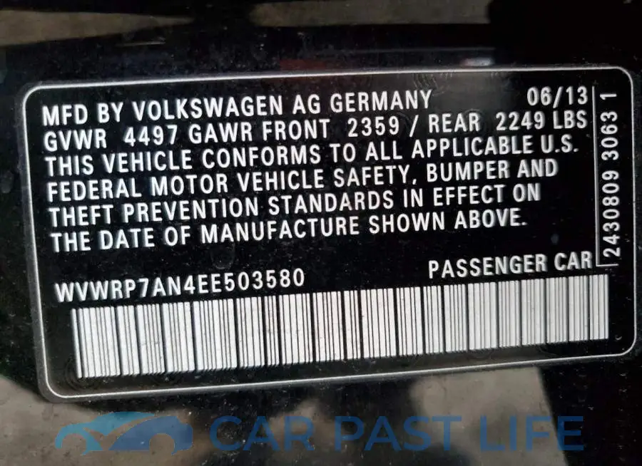 WVWRP7AN4EE503580# 13