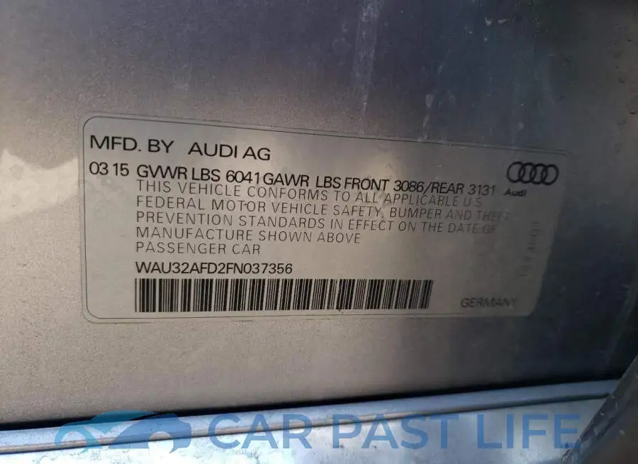 WAU32AFD2FN037356# 10
