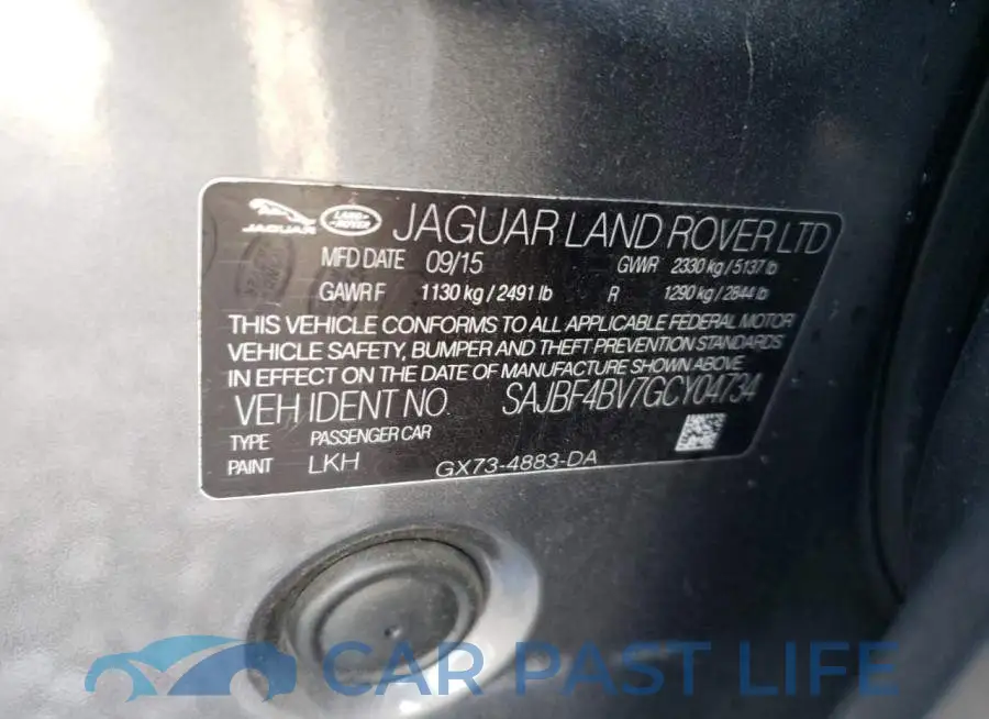 SAJBF4BV7GCY04734# 10