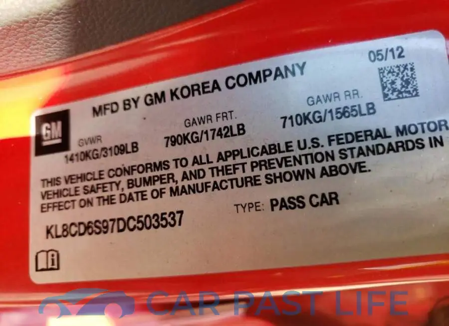 KL8CD6S97DC503537# 10