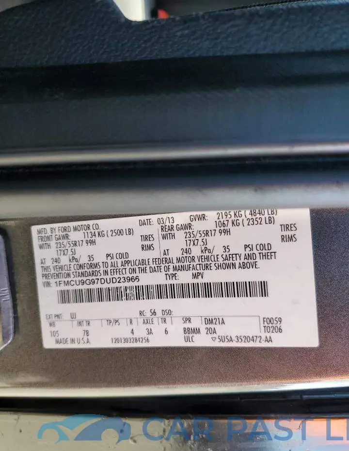 1FMCU9G97DUD23966# 13