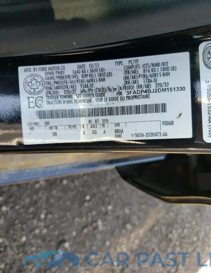 3FADP4BJ2DM151330# 10