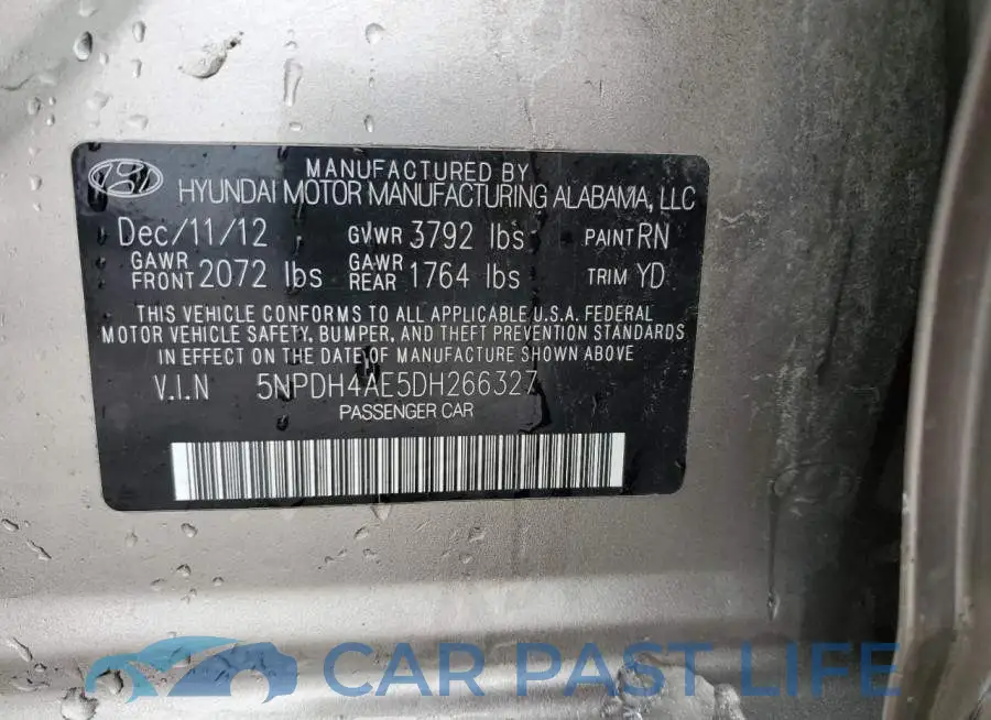 5NPDH4AE5DH266327# 12