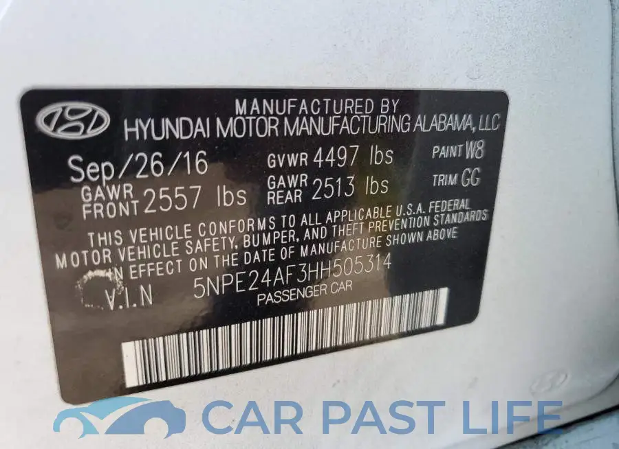 5NPE24AF3HH505314# 10