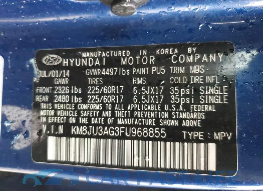 KM8JU3AG3FU968855# 10
